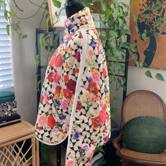 Free People Movement Pippa Floral Geometric Printed Quilted Puffer Jacket - Picture 2 of 5